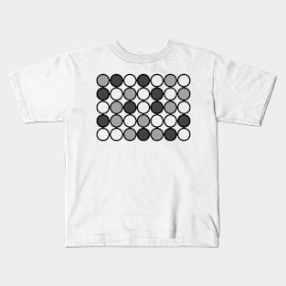 Abstract circle pattern grid with grey colours - illustration Kids T-Shirt